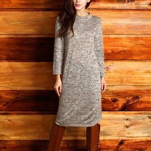 NWT Oatmeal Melange Crewneck Dress